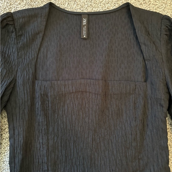 NWOT! ZARA Textured Square Neck Bodysuit - Picture 4 of 8